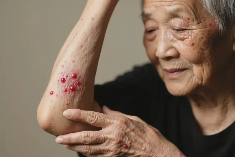 高齡老人手臂上有濕疹可不可以根治(圖1)