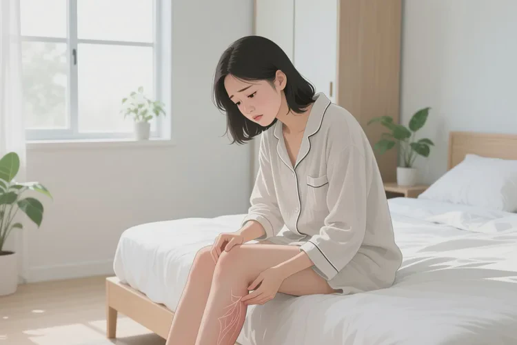 女人大腿上偶爾長濕疹能靠自己自愈嗎(圖1)