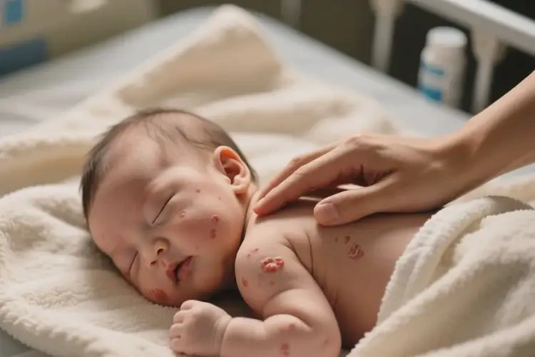 小兒面部出現(xiàn)濕疹可不可以根治(圖2)