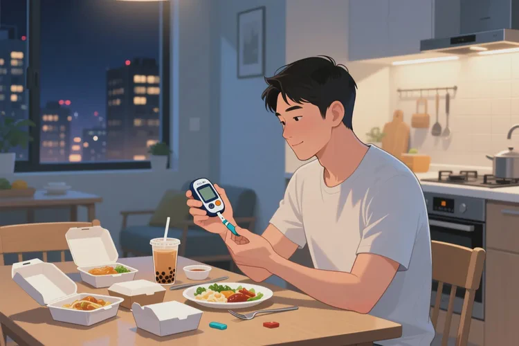 28歲晚餐血糖9點(diǎn)6是怎么回事(圖1)