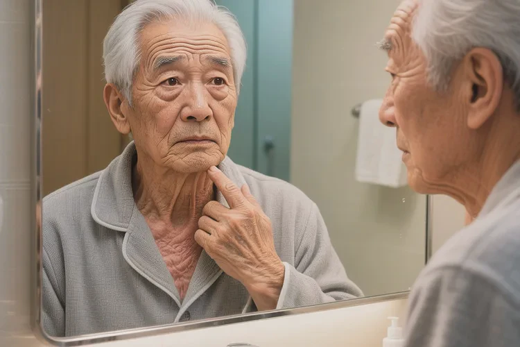 老人脖子出濕疹可以治愈嗎(圖1)