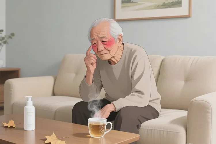 高齡老人面部容易長濕疹能靠自己自愈嗎(圖1)