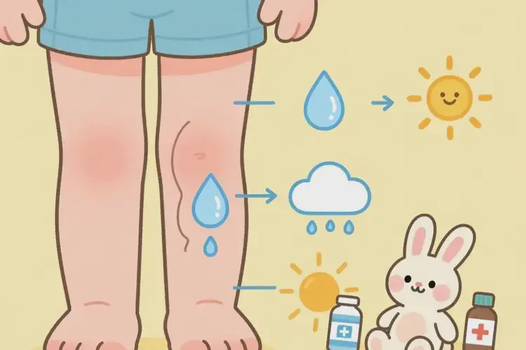 儿童大腿上经常长湿疹可以治好吗(图1)