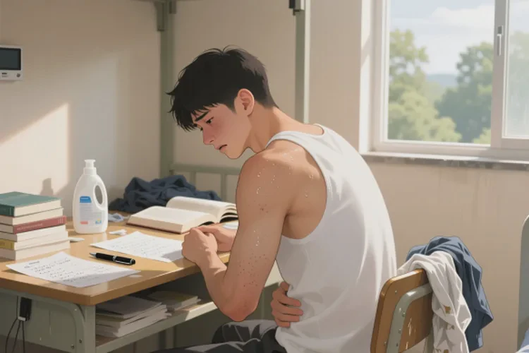 大學(xué)生肚子偶爾長濕疹能靠自己自愈嗎(圖1)