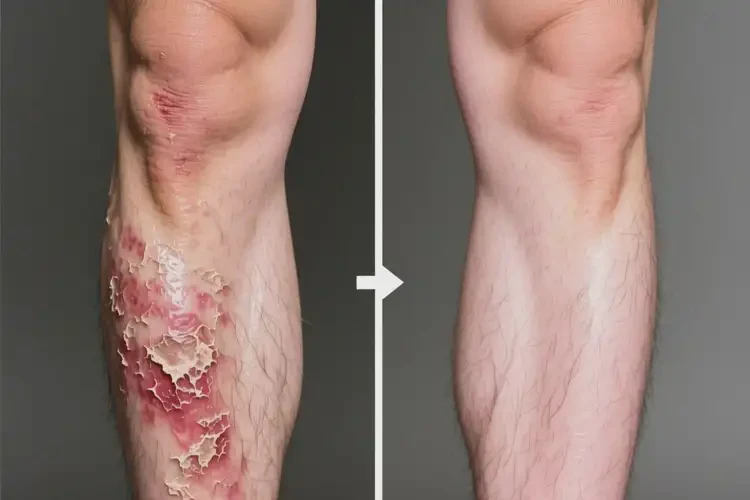 男性小腿上出现湿疹可以治好吗(图1)