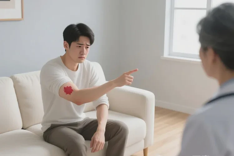 男人手臂上容易起濕疹能靠自己自愈嗎(圖1)