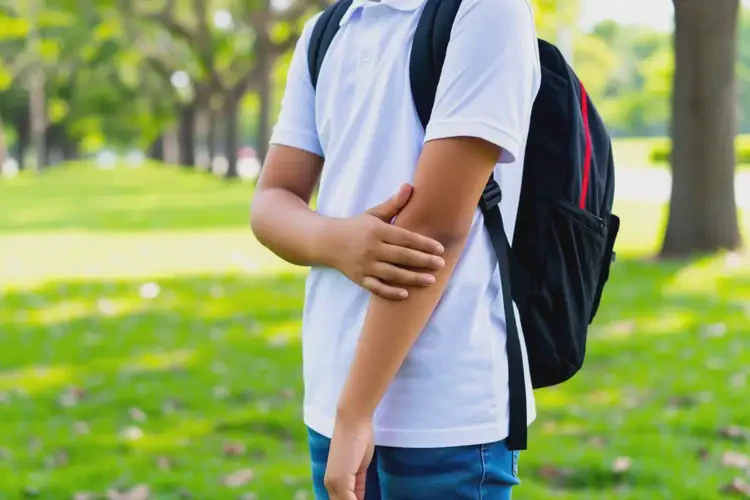 中學生手臂上出現(xiàn)濕疹可以治好嗎(圖2)