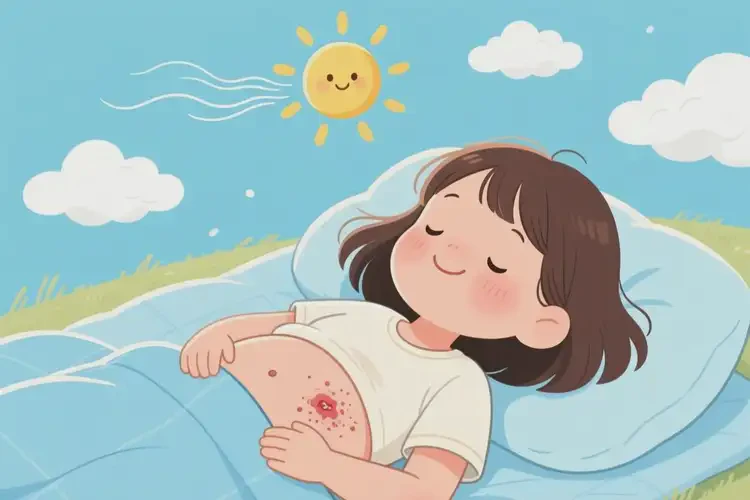 女生肚子上偶爾起濕疹可以治好嗎(圖1)