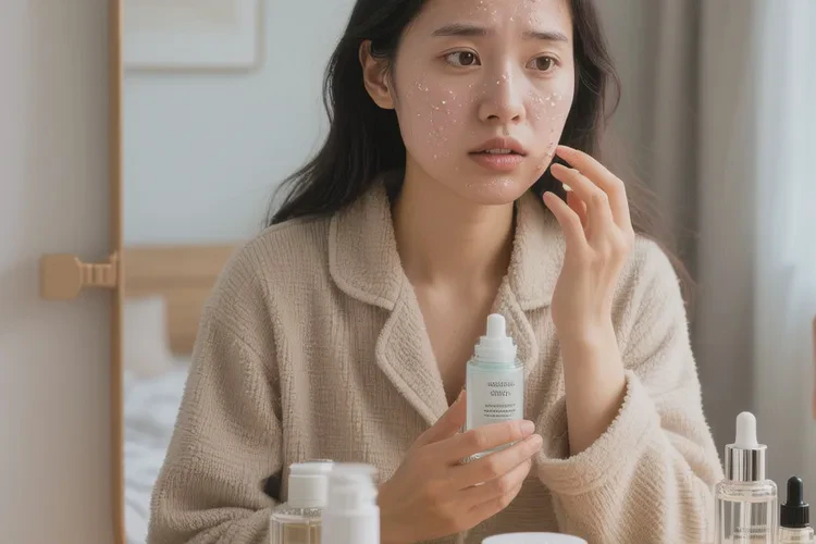 女人臉上偶爾長濕疹能靠自己自愈嗎(圖1)