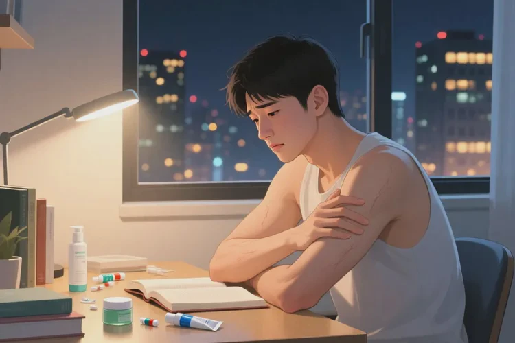 青年人全身長(zhǎng)濕疹能靠自己自愈嗎(圖1)