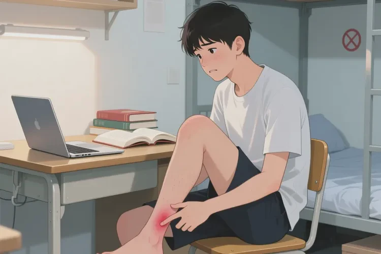 大學(xué)生小腿上偶爾起濕疹能靠自己自愈嗎(圖1)