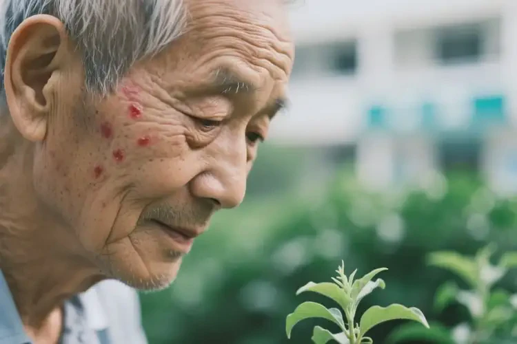 老人面部偶爾起濕疹可以治好嗎(圖1)