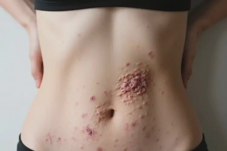 女人肚子上出現(xiàn)濕疹可不可以根治(圖2)