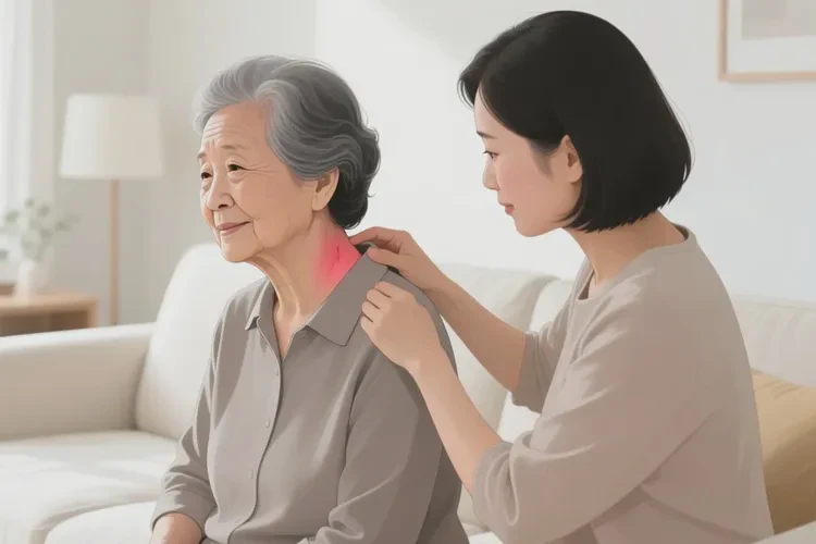 老年人脖子上偶爾長濕疹能靠自己自愈嗎(圖1)