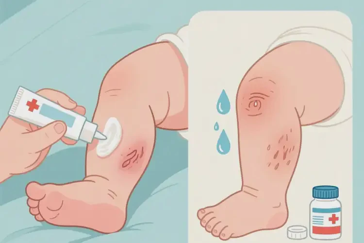 新生儿小腿上容易起湿疹可以治好吗(图1)