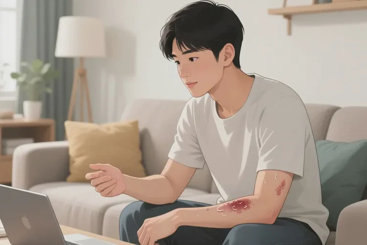 青年人手臂長濕疹能靠自己自愈嗎(圖3)