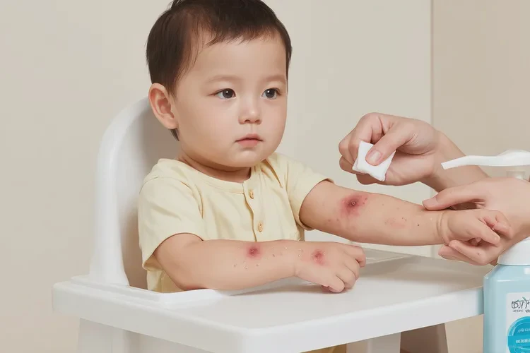嬰兒手臂上出現(xiàn)濕疹可以治愈嗎(圖1)