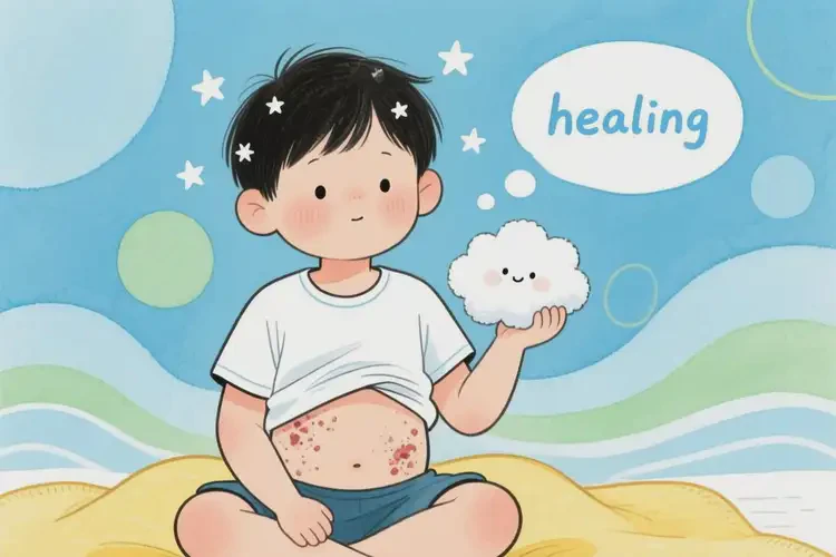 小學(xué)生肚子上起濕疹可以治好嗎(圖1)