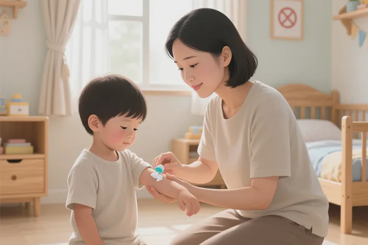 孩子手臂上起濕疹可以治愈嗎(圖1)