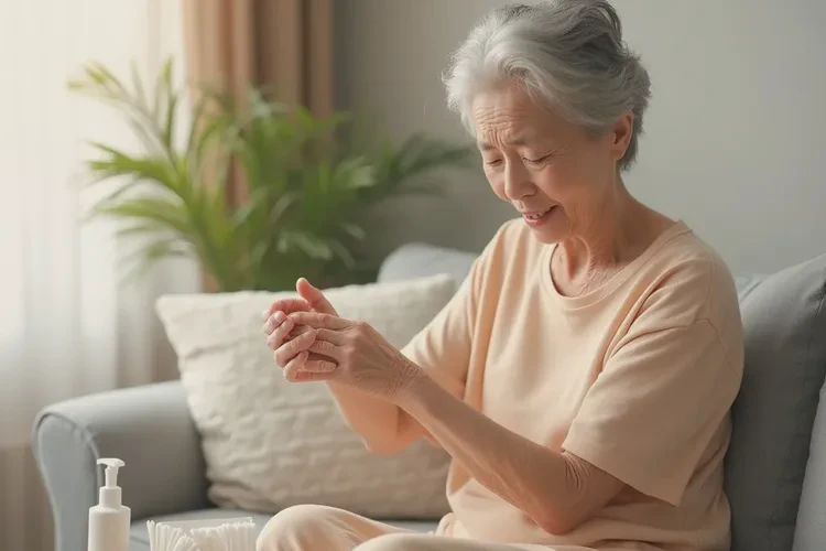 高齡老人手臂長(zhǎng)濕疹能靠自己自愈嗎(圖1)