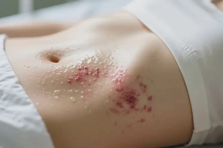 女生肚子上經(jīng)常起濕疹可不可以根治(圖1)