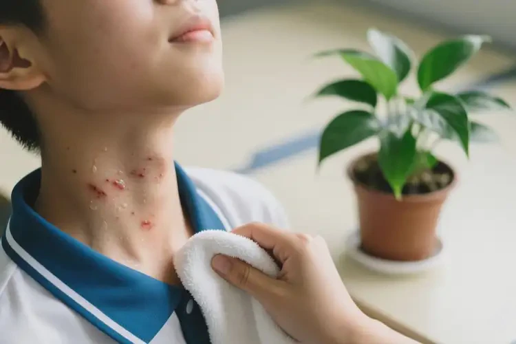 中學(xué)生脖子上起濕疹可不可以根治(圖2)