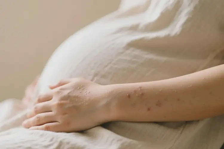 孕婦手臂出現(xiàn)濕疹可以治好嗎(圖2)