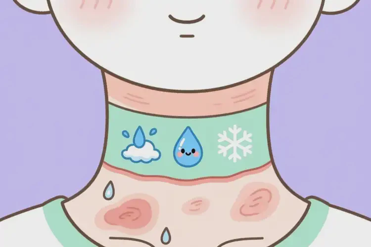 少兒脖子上偶爾長濕疹可以治好嗎(圖2)