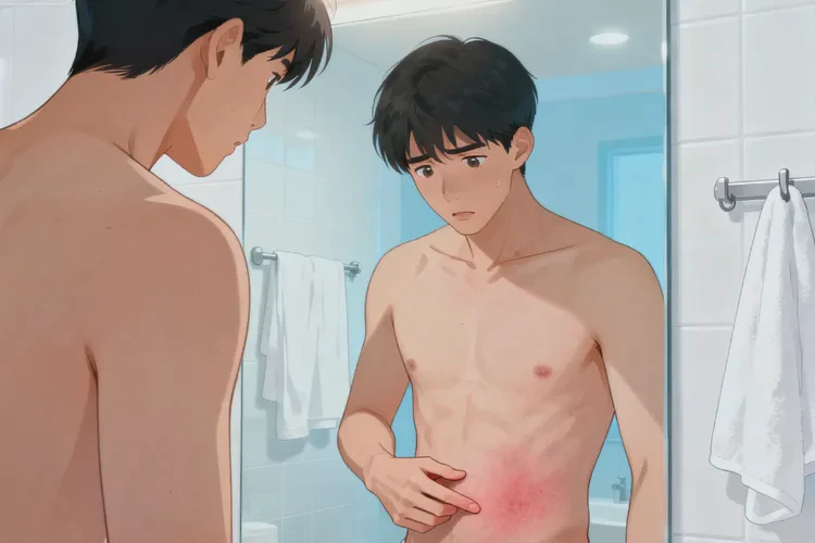 男人肚子出濕疹能靠自己自愈嗎(圖1)