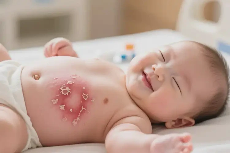 嬰兒肚子上起濕疹可以治好嗎(圖1)
