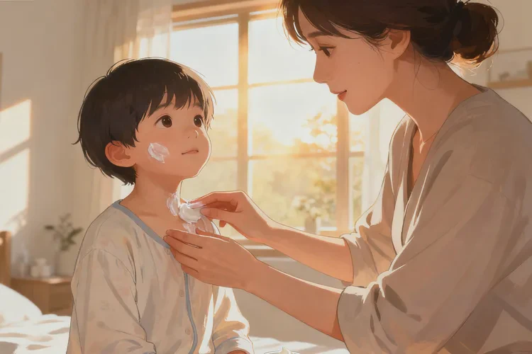 孩子脖子上有濕疹可以治愈嗎(圖1)