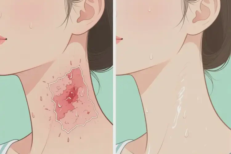 女性脖子長(zhǎng)濕疹可以治好嗎(圖1)