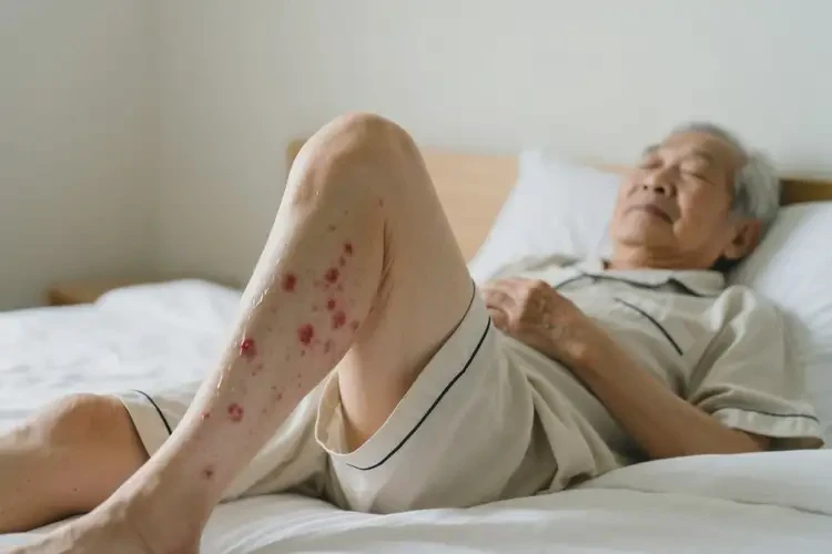 老人大腿上偶爾長(zhǎng)濕疹可以治好嗎(圖1)