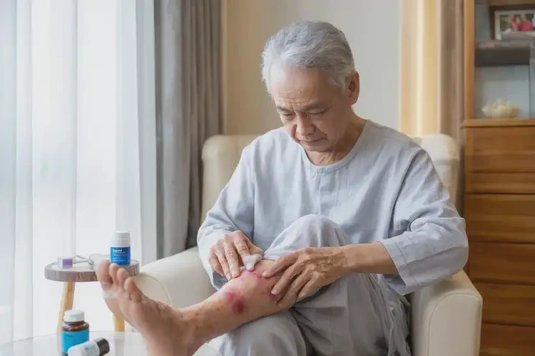 老人小腿出現(xiàn)濕疹可以治好嗎(圖2)