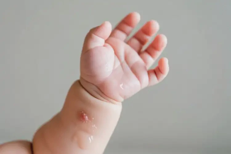 寶寶手臂上偶爾起濕疹可以治好嗎(圖1)