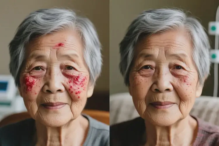 老人面部容易起濕疹可以治好嗎(圖3)