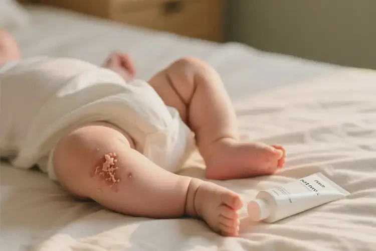 寶寶大腿上有濕疹可以治好嗎(圖2)