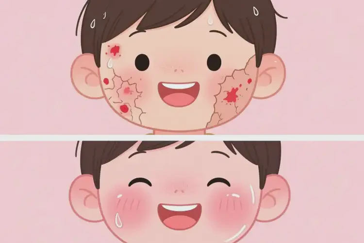 兒童面部長濕疹可以治好嗎(圖3)