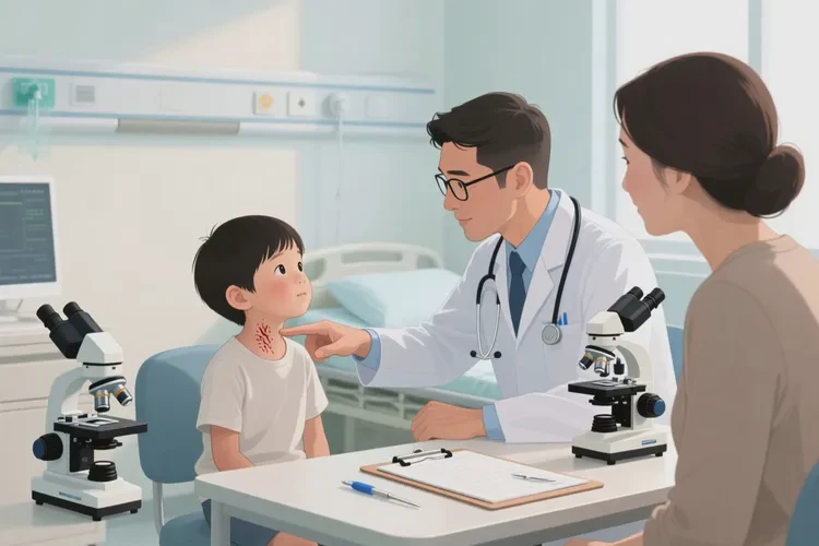 孩子脖子上容易長濕疹可以治愈嗎(圖4)