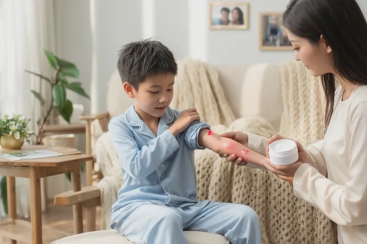 孩子身上出濕疹可以治愈嗎(圖1)