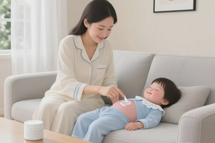 儿童肚子上偶尔长湿疹可以治愈吗(图1)