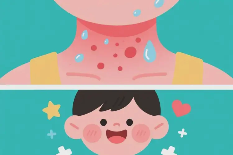 兒童脖子上起濕疹可以治好嗎(圖2)