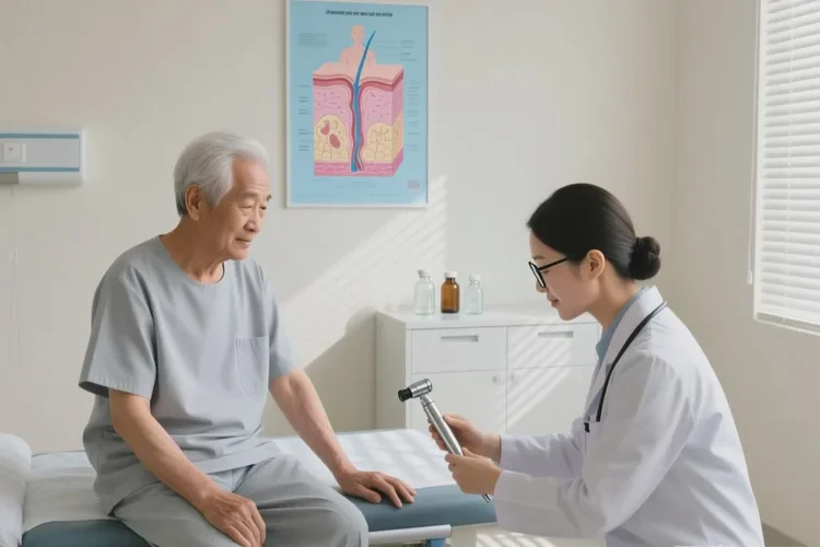 老人手臂上偶爾起濕疹可以治愈嗎(圖2)