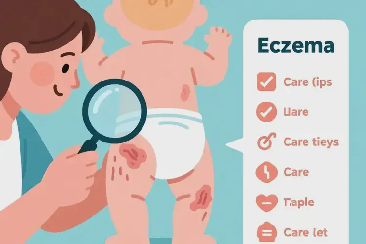 嬰兒屁股上偶爾起濕疹可以治好嗎(圖1)