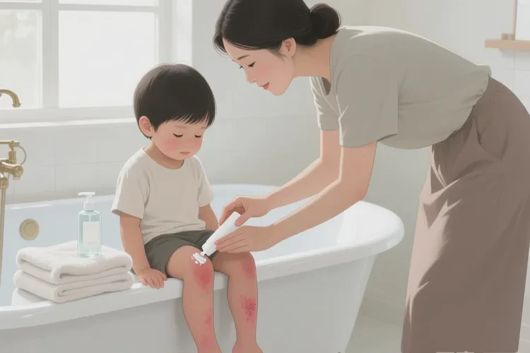 兒童小腿上有濕疹可以治愈嗎(圖1)