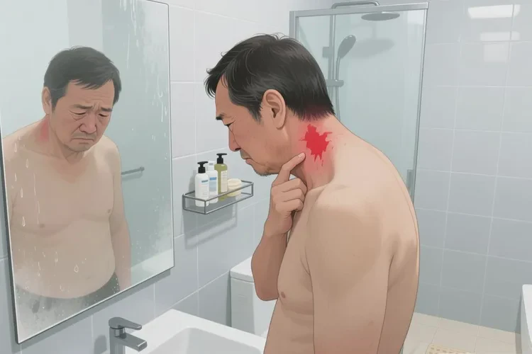 男人脖子上起濕疹能靠自己自愈嗎(圖1)