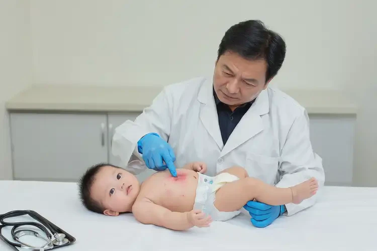 嬰兒肚子出濕疹可以治好嗎(圖2)