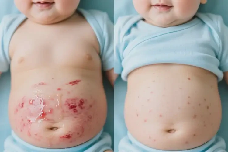 小兒肚子上長濕疹可以治好嗎(圖2)