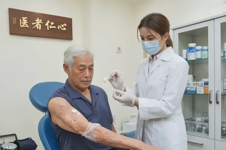 老人手臂上出濕疹可以治好嗎(圖2)