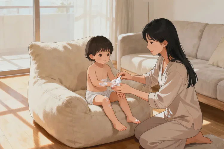 孩子脖子上偶爾長濕疹可以治愈嗎(圖1)